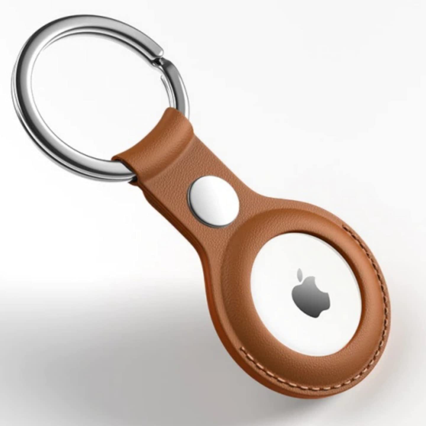 Riggear Premium Leather Key Ring Holder Case Cover Compatible with Apple Airtag (Brown) (B09472BQ7D) Amazon Price History, Amazon Price Tracker