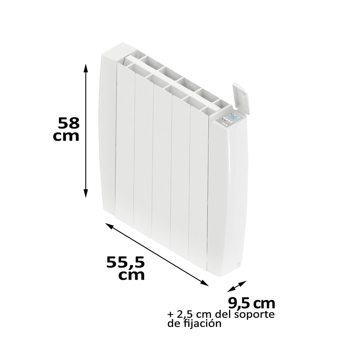HJM Emisor Térmico Cerámico WiFi Bajo Consumo OPTIMA 750, Programación 24/7, Funciones Ahorro, Turbo Programable, 750W, Blanco