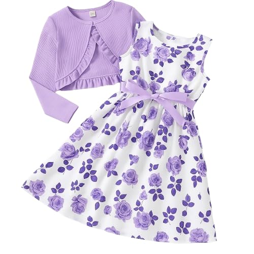Image of ER Life Style Girls Floral Printed Frocks and Dresses (Magenta, Age 2-3 Years, Knee-Length, A-Line, Cotton)