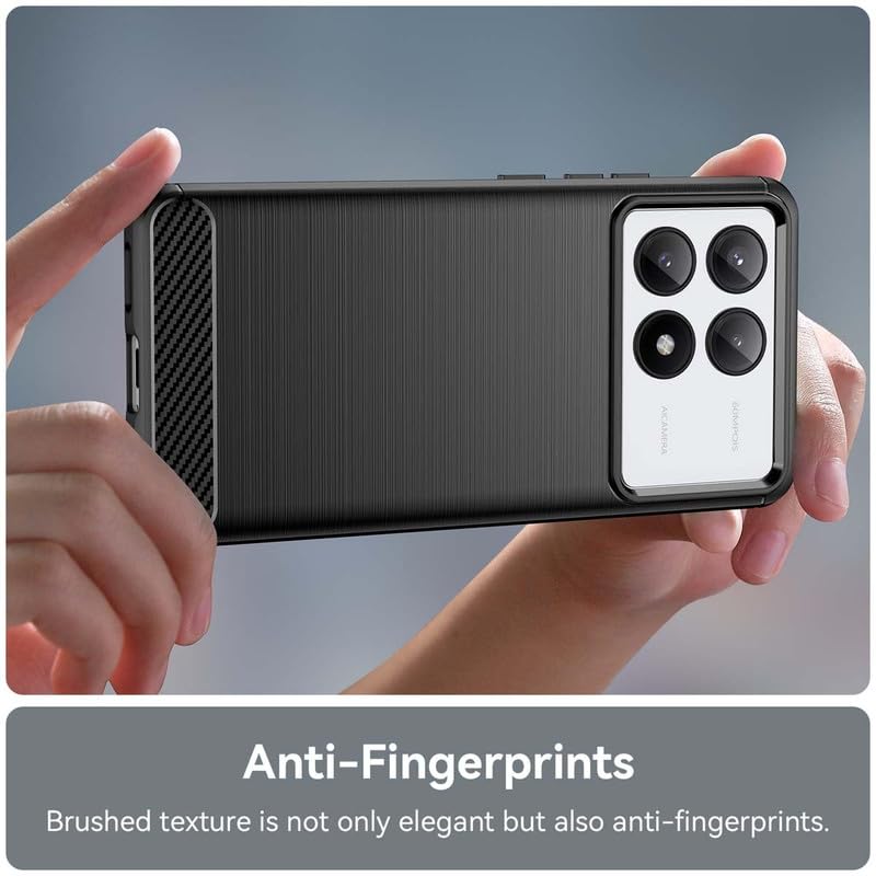 Image of Hybrid Carbon Fiber Back Case for Poco X6 Pro 5G (Black)