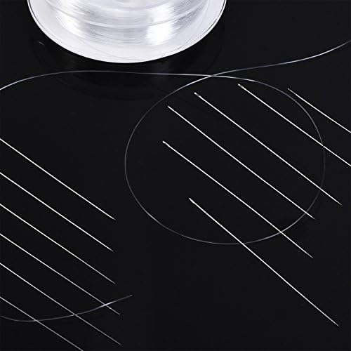 30 Pieces Beading Needles, 0.45 mm Diameter and 80 mm/ 3.15 inches Long with Needle Bottle