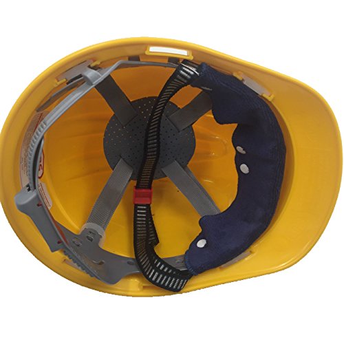 Navy Blue Hard Hat Sweatband Headband Forehead Sweating Pad Terry Cotton Washable Hard Hat Liner Snap On(3 Pcs) #TOP6