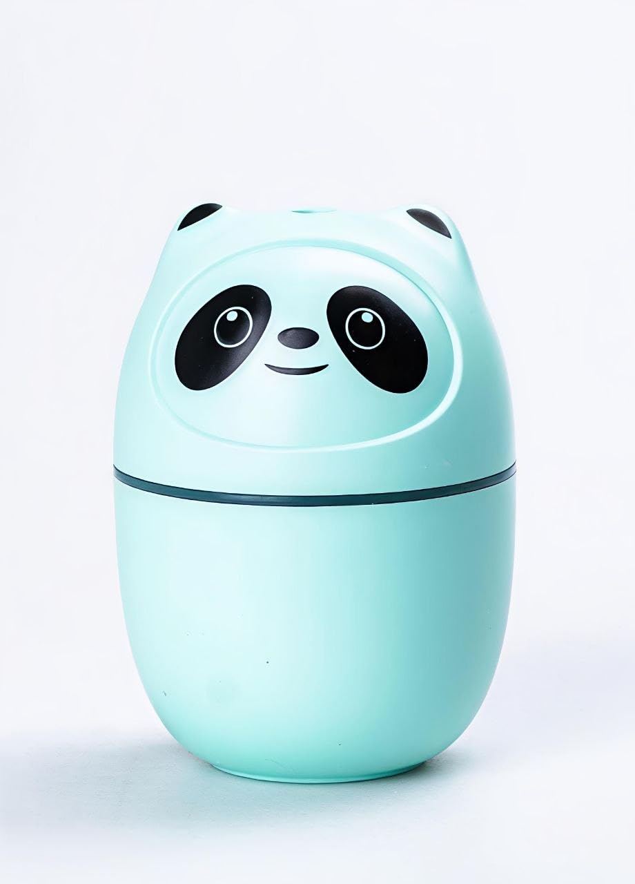 Cute Panda Humidifier for Car, Mini USB Cool Mist Humidifier with Rainbow LED Light, Green-image-41