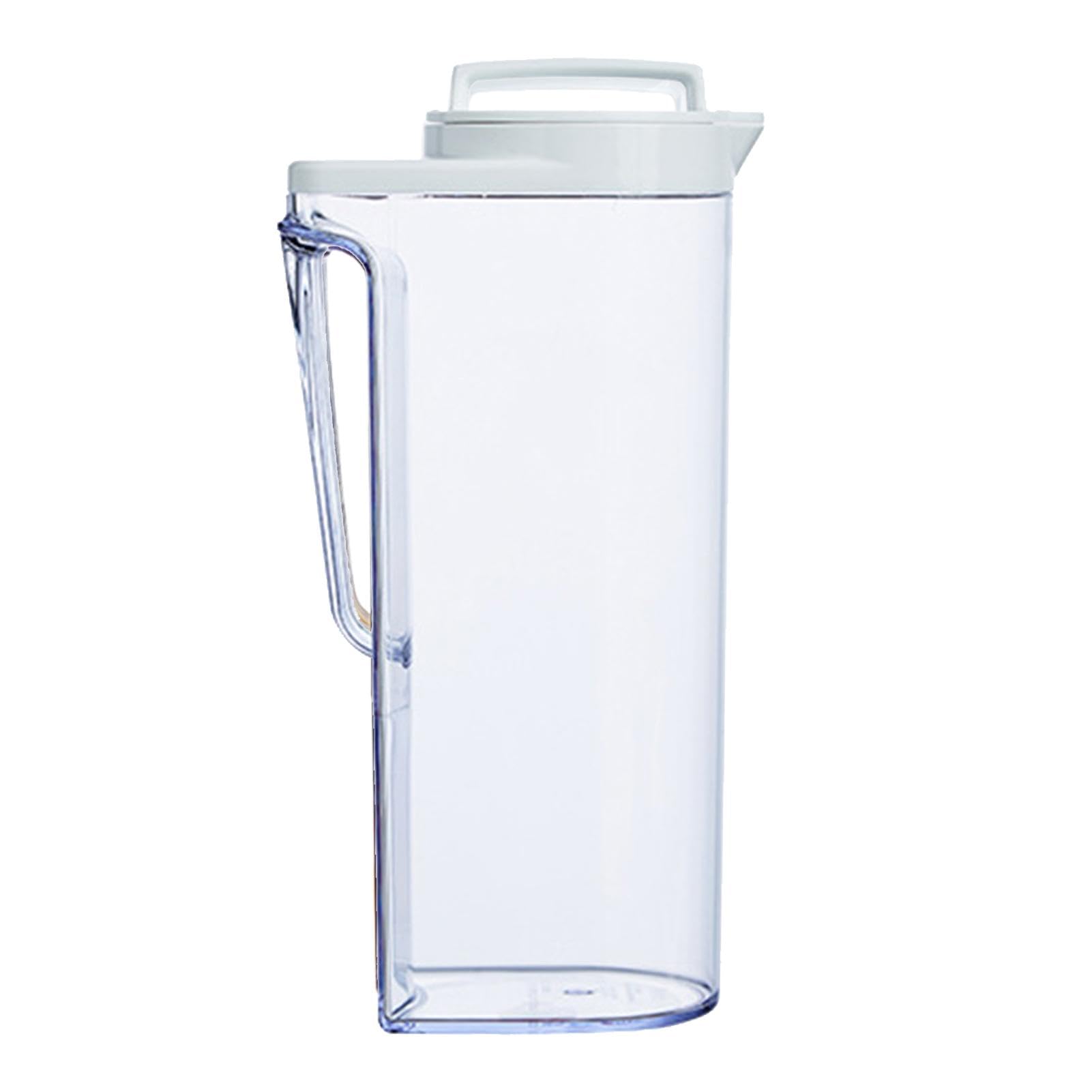 Carafe En Verre Transparent Avec Poignée Confortable - Verseuse étanche Pour Eau, Jus, Thé - Idéale Famille, Réceptions - 8