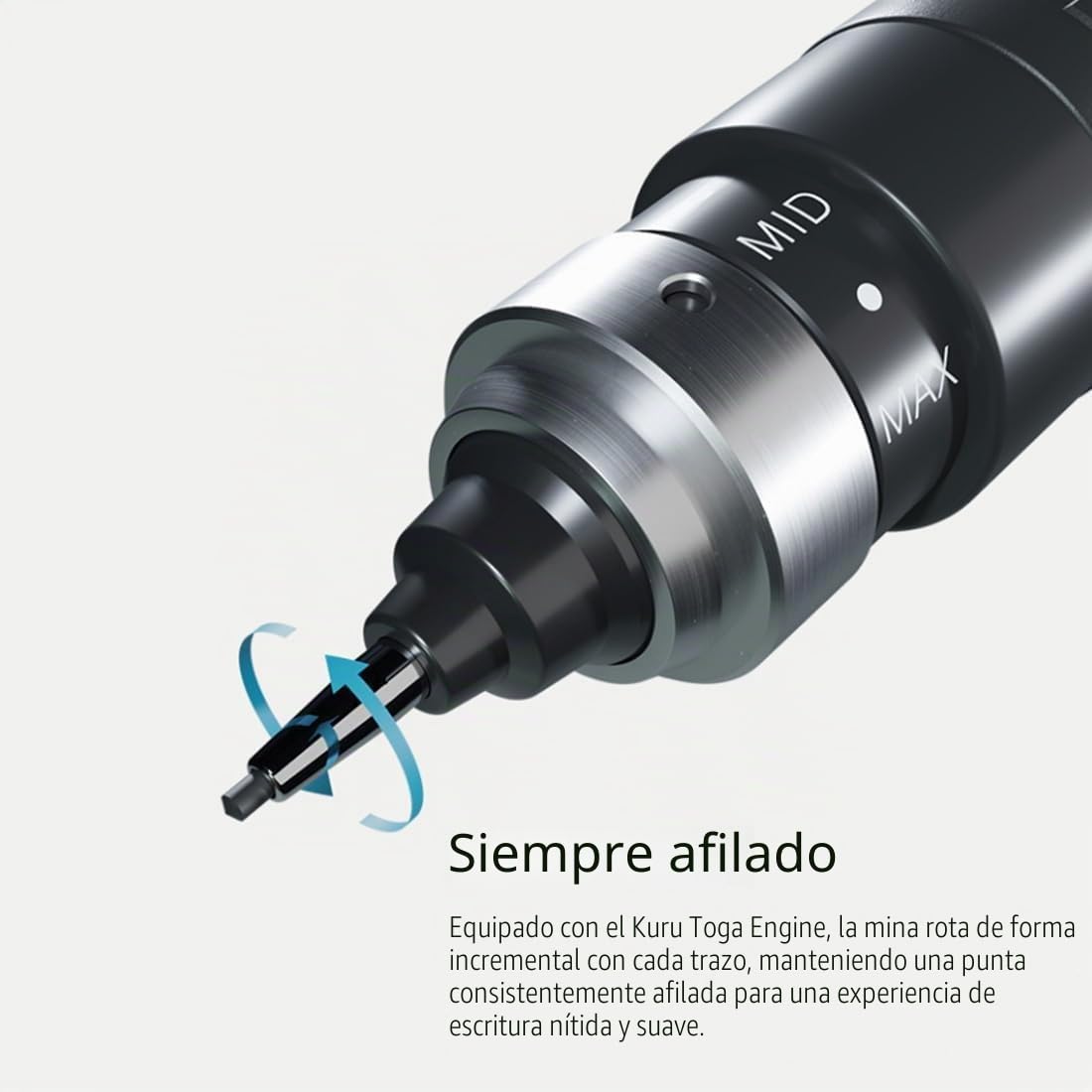 KURUTOGA Uni Kuru Toga Dive M5-50001PA.33 - Portaminas de buceo de alto rendimiento, rotación automática de plomo, 0,5 mm, color azul abismo M5-50001PA.33 con lápiz capacitivo original, M550001PA.33