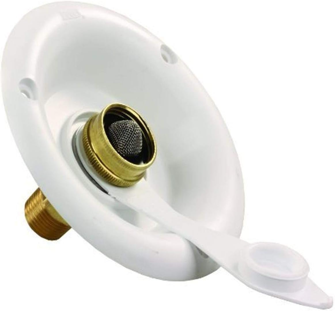 JR Products 321-B-26-A Polar White City Water Dish with 1/2" MPT