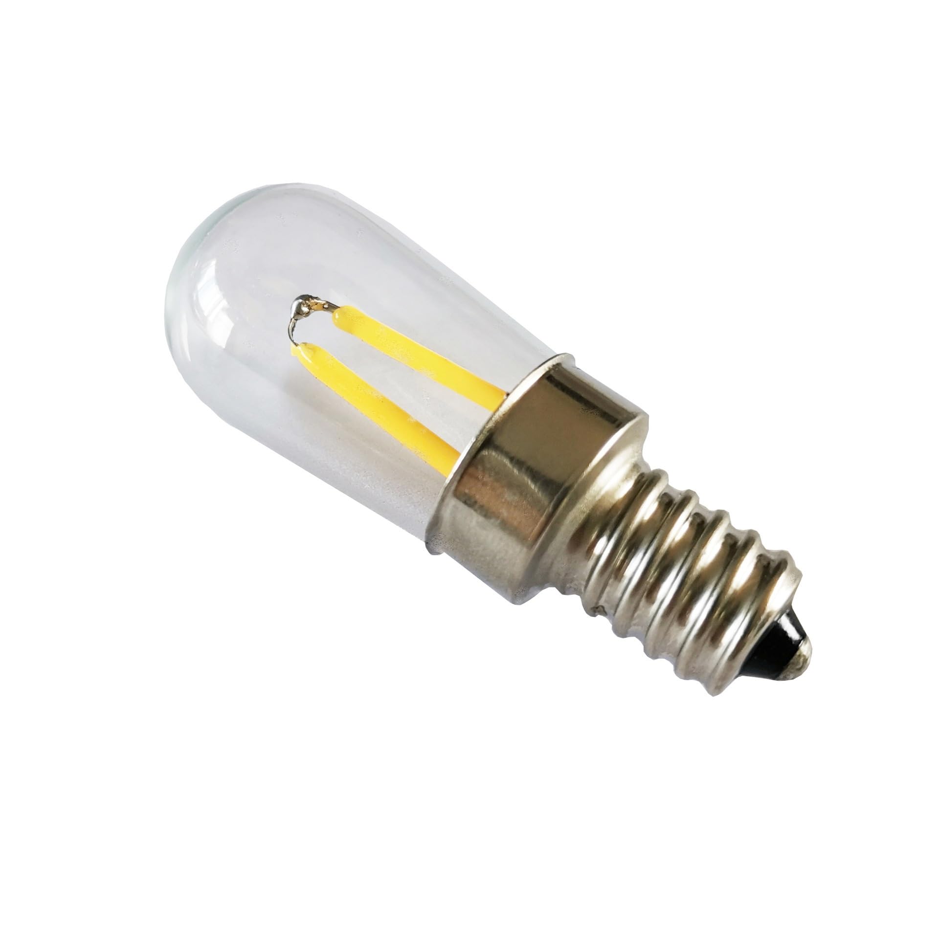 XYAL Lampadine, Confezione da 100 lampadine a filamento LED E17/E14 1,5 W AC220V T20 Lampada for Frigorifero T22 Lampada for congelatore(2700K(Warm White),E14 220V)