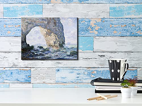 Wieco Art The Manneporte Canvas Prints Wall Art Of Claude Monet Famous Oil Paintings Reproduction Classic Seascape Sea Beach Pictures Artwork Ready To Hang For Bedroom Bathroom Home Office Decorations #TOP4