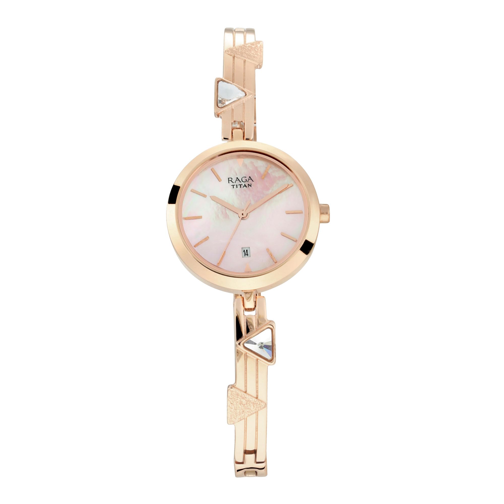 Titan Raga Viva Mother of Pearl Dial Women Gold Pink Analog Watch With Metal Strap-NS2606WM04 (B07RWBHG2N) Amazon Price History, Amazon Price Tracker