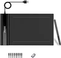 VEIKK Tablet de desenho gráfico S640 6 x 4 polegadas Ultra fino Tablet OSU portátil com caneta sem bateria de 8192 níveis (para desenho, aula online/e-learning e web-conference)