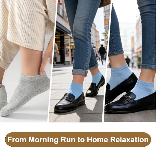 Image of Womens Ankle Socks Cotton No-Show Comfortable Low-Cut Liner Kraft Paper Gift Box
