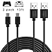 Zacro 2 Pcs 13ft PS4 Controller Charging Cable, Dual Shock 4 Charger, Compatible with Playstation 4, Xbox One & One X & PS4 Pro/ Slim(Not Able to Sync the PS4 Controller