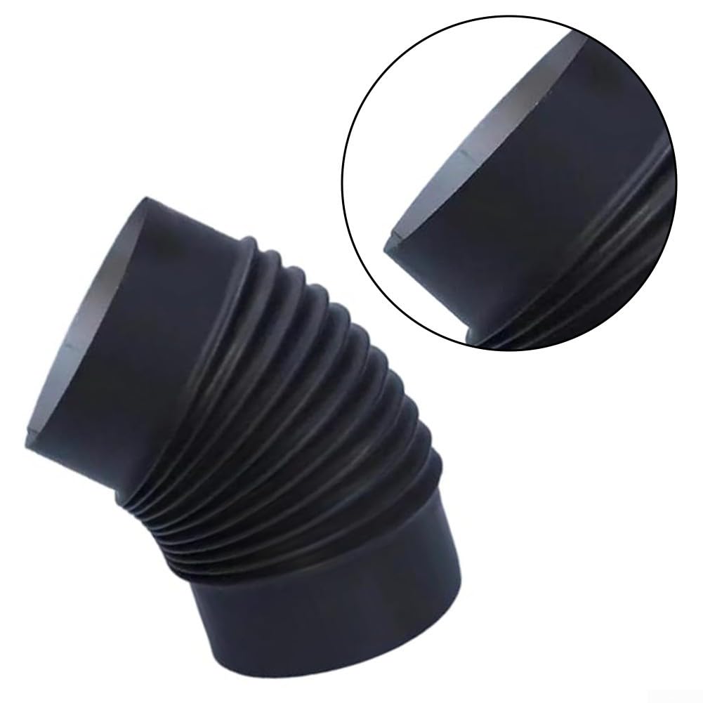 Tubo a gomito da 45 gradi in acciaio inox per camino flessibile stufa camino nero 150 mm