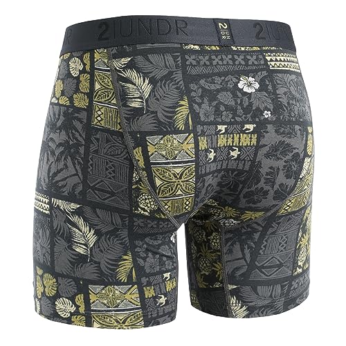 2UNDR Men's 6" Swing Shift Boxer Briefs (Tonga, Large) Green2