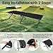 YSSOA Camping Cot, Sleeping Cots for Adults with Storage Bag, Portable and Lightweight Cot Bed for Outdoor Traveling, Hiking, Office Nap, Easy to Set up, 1 Pack, Black