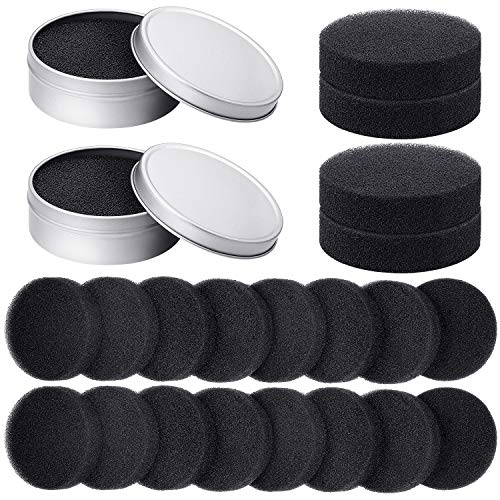 27 Pieces Makeup Brush Cleaner Set Include 2 Pieces Brush Color Removal Sponge Makeup Brush Cleaner Sponge with 25 Replacement Sponge Eye Shadow or Blush Color Removal Quickly Switch to Next Color