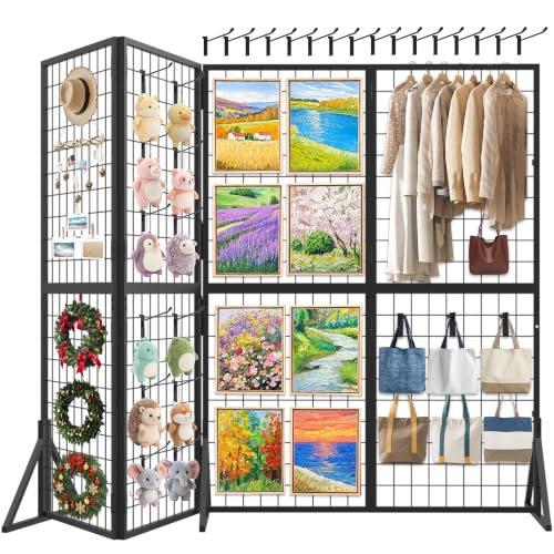 Foldable 4-Panel Gridwall Display