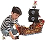 KidKraft Adventure Bound™: Wooden Pirate Ship Play Set with Lights and Sounds, Pirate Figures, 8 Pieces Included, Gift for Ages 3+