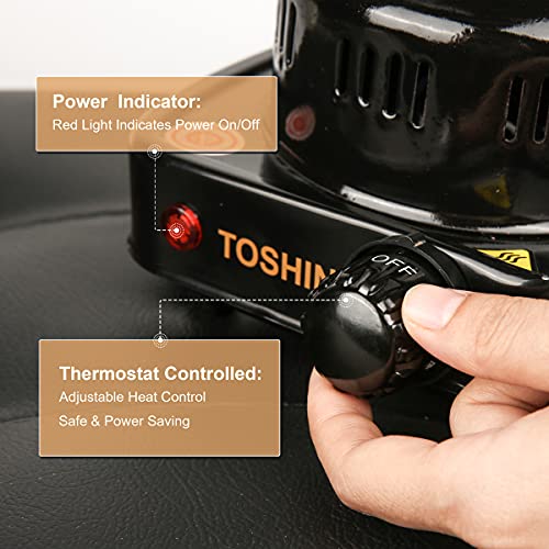 TOSHIN Elektrischer Kohleanzünder, 450W Kohlen Ofen E-Heater mit 140cm Kabel und Abnehmbarer Griff für Shisha Kohle – Bild 7