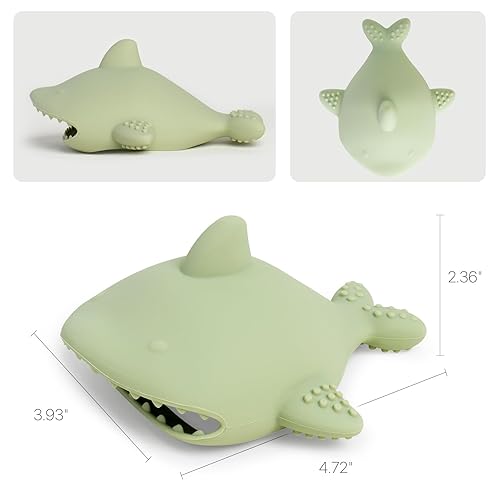 Miniatura 7 de Juguetes de dentición para bebés de 0 a 6 meses, mordedor de bebé para aliviar el dolor de dentición, nunca se cae, juguete de silicona para