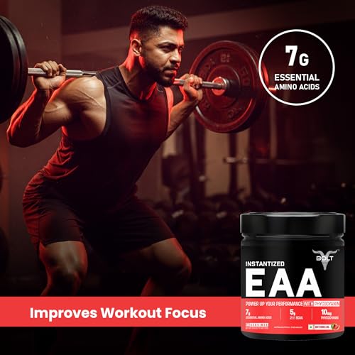 Image of Bolt EAA 300gm, 30 Servings|Nine Essential Amino Acid with BCAA 5000|EAA Supplement for Men & Women- Watermelon Fizz
