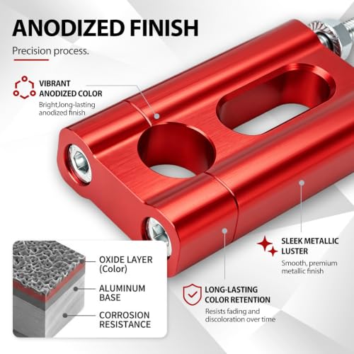 Image of Handlebar Risers 7 /8 inch 22mm Handle Bar Clamps CNC Universal for BT200X CT200 SSR125 MX650 MX350 CRF XR XR Apollo RFZ 50 70 90 110 125 Mini Bike Dirt Pit Bike Red