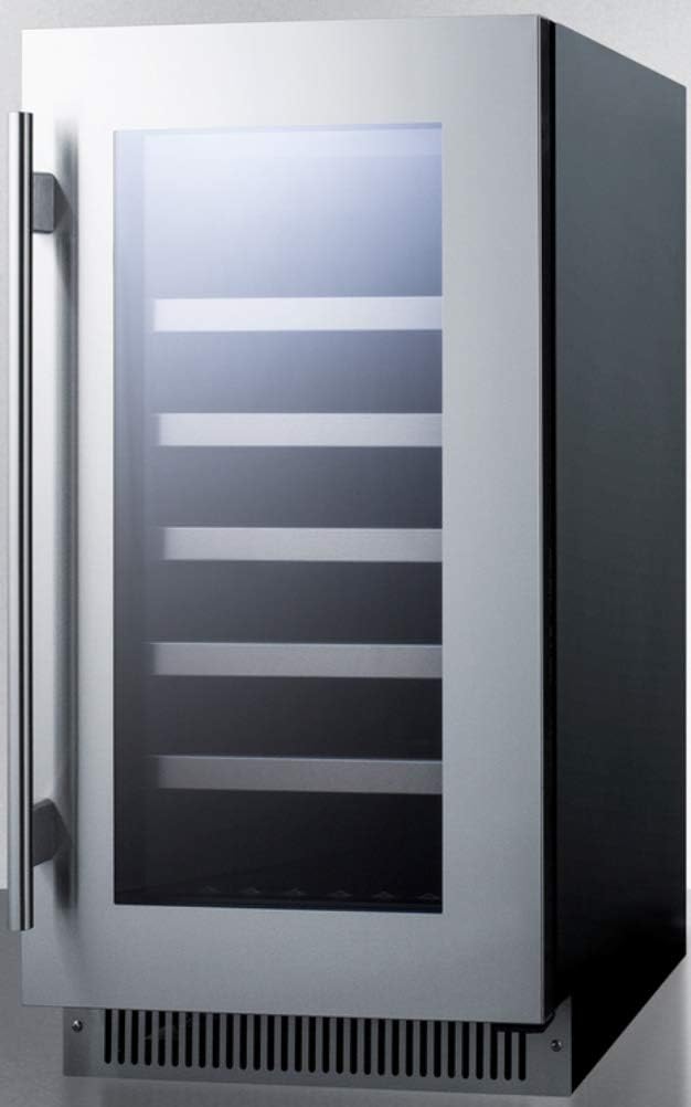 Summit CL18WCCSS 18"" Classic Collection Wine Cellar with 29 Bottle Capacity in Stainless steel
