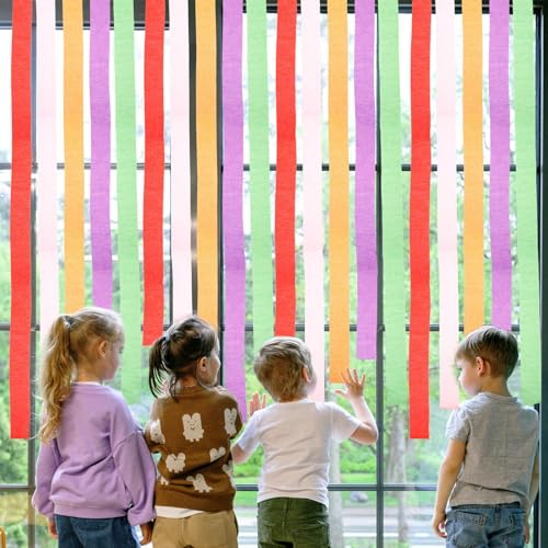 HOLIDYOYO 10 Rolos De Serpentinas De Papel Crepom Borlas Coloridas Serpentinas De Papel Para Decoraç