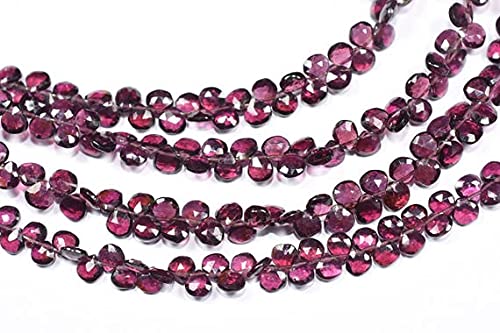 Rhodolite Pink Garnet perles cœurs facettées 5mm pour fabriquer un cadeau précieux