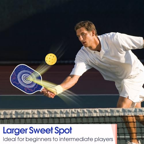 Image of niupipo Pickleball Paddles Set of 2 or 4, USAPA Approved Fiberglass Pickleball Paddle Set with Balls and Bag, Polypropylene Honeycomb Core, Lightweight Pickleball Paddles for Beginners Men Women