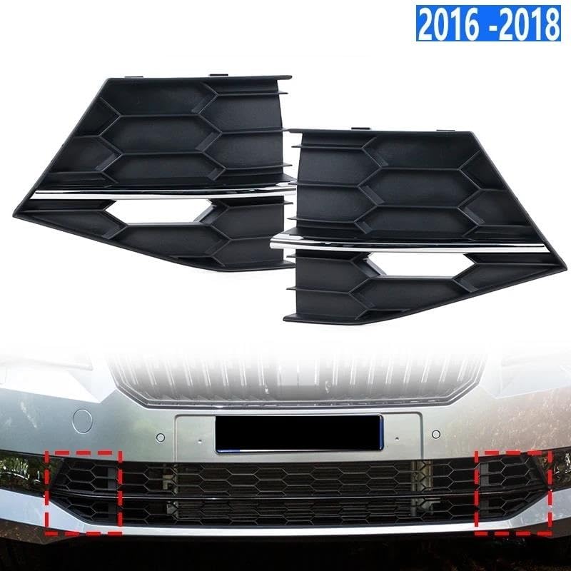 ラジエーターグリル に適合する スーパーブ 2016 2017 2018 フロント バンパー ロアー フォグランプ グリル トリム
