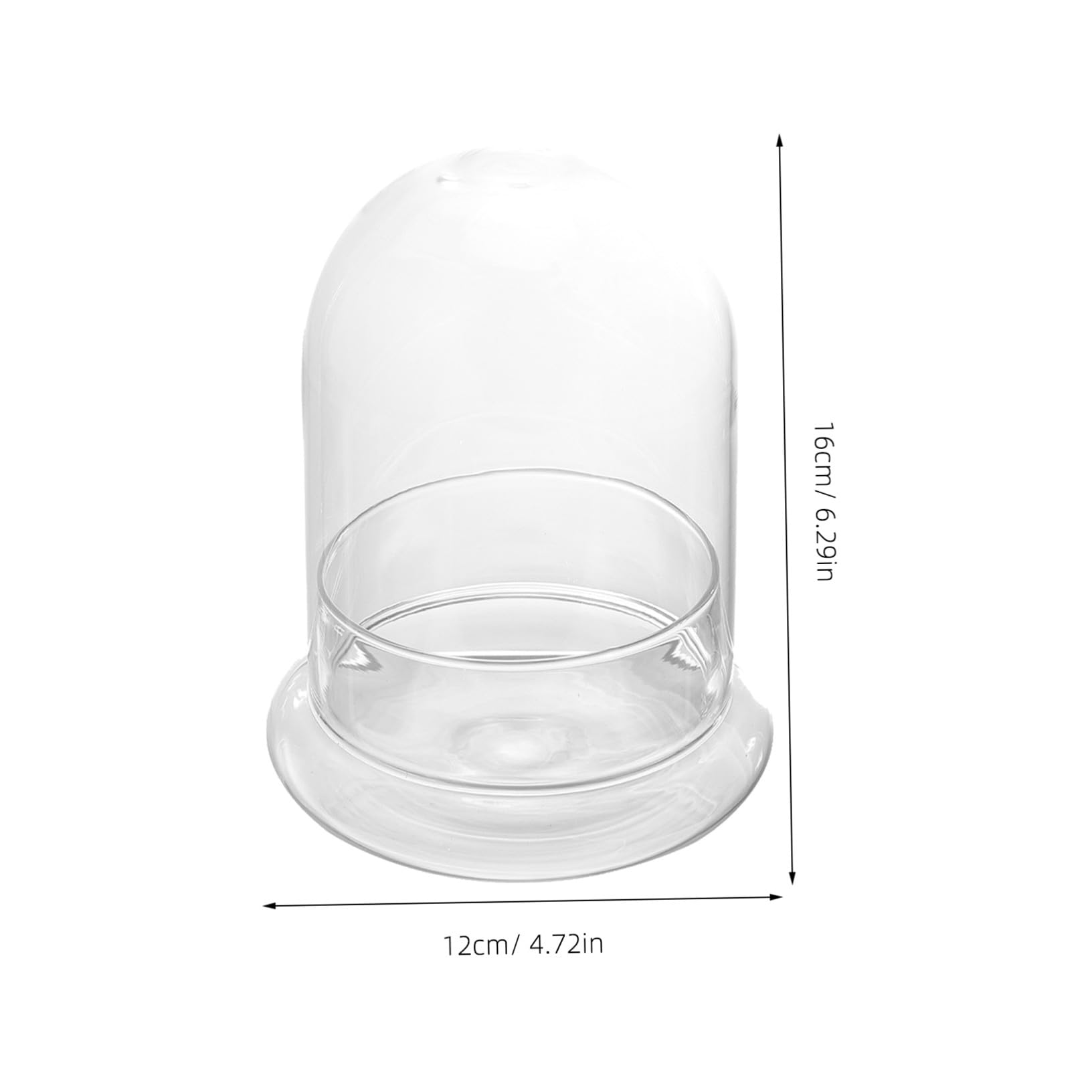 ERINGOGO Mini Bottiglia Da Giardino Per Micro Paesaggi in Vetro Trasparente 12x16cm, Contenitore Semplice Ecologico Stabile e Adatto Per Casa, Hotel e Ristoranti