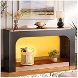 Simple Wisdom Credenza Recibidor,Mesa recibidor con luz LED 120CM, Mesa Consola Mueble para Entrada de casa, Apta para...