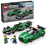 LEGOs Speed Champions Aston Martiin Safety Car & AMR23 Racing Car Toy Set, Authentic Aston Martiin Design, Collectible F1 Model, 564 Pieces, Gift for Kids 9 Years and Up, Includes 2 Driver Minifigures