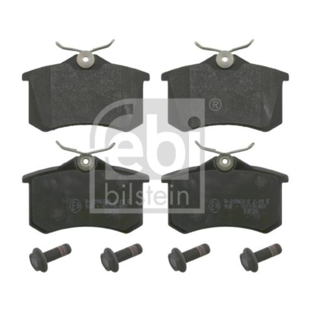 FEBI BILSTEIN Bremsen Set Bremsscheiben Scheibenbremsen Ø230 Voll hinten + Bremsbeläge Bremsklötze für Golf IV Polo T-Cross New Beetle Cabriolet I