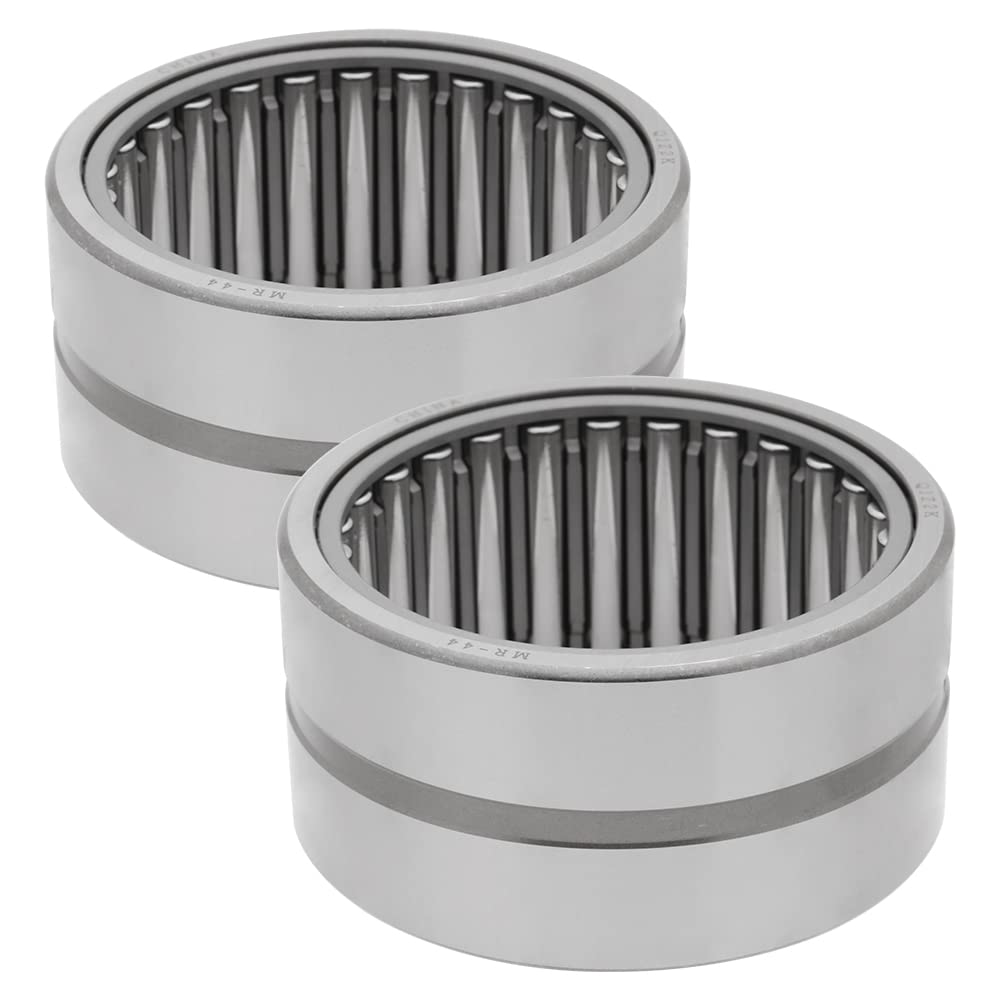 [2-Pack] MR 44 - Needle Roller Bearing - 2.75 in Inner Diameter (Bore), 3.5 in Outer Diameter, 1.75 in Width - with Oil Hole