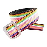 Thomas Bates Women’s Dakota Belt Nylon Blend Outdoor Web Adjustable Buckle Made in the USA (SQ Strip