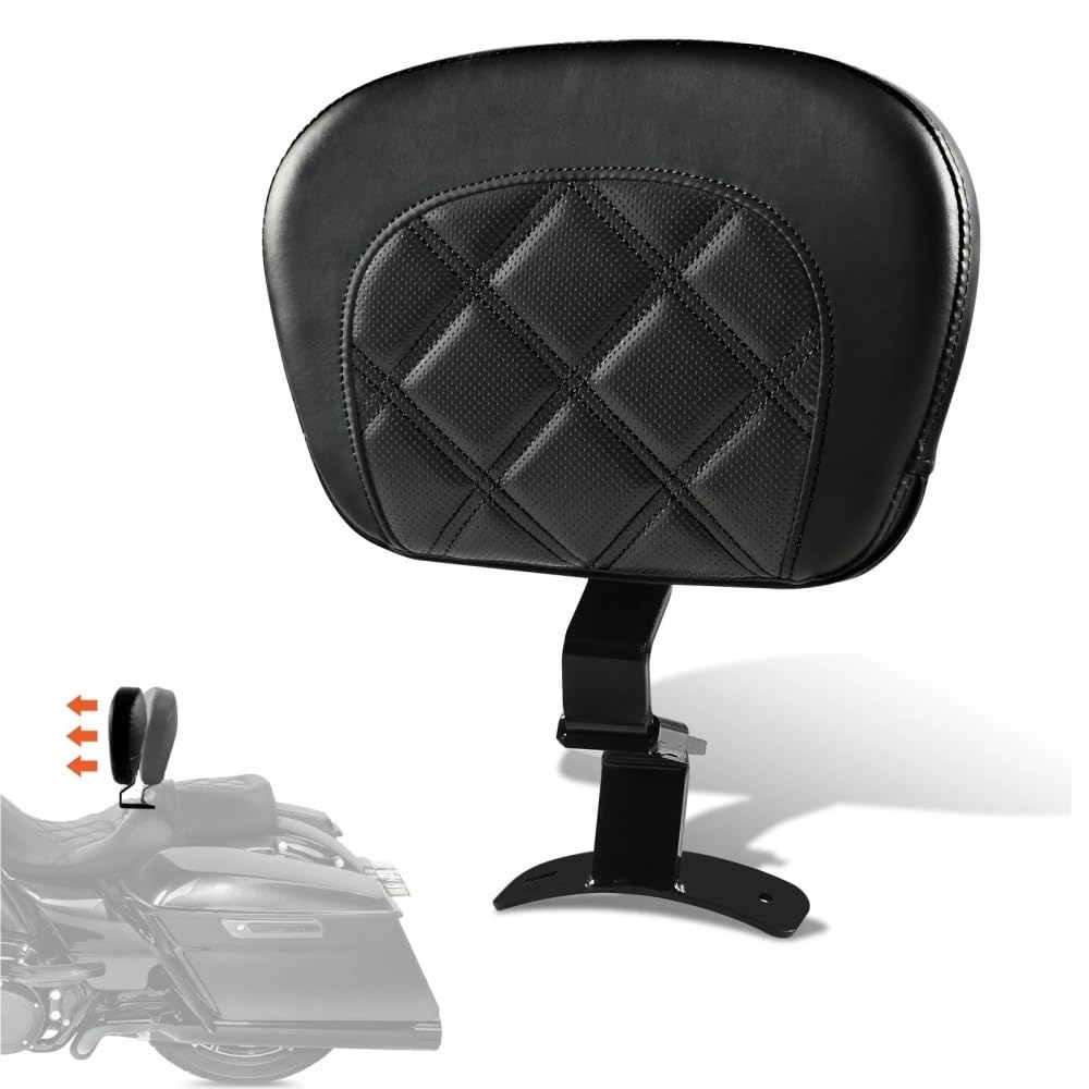 Pilota Regolabile Kit Di Montaggio Per Schienale Conducente | Kit Di Montaggio Per Schienale Conducente Anteriore Per Touring Per CVO Per Street Glide Per Road King Per Cuciture Rosse