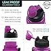 Nomader BPA Free Collapsible Sports Water Bottle - Foldable with Reusable Leak Proof Twist Cap for Gym Travel Hiking Camping and Outdoors - 22 oz (Purple)