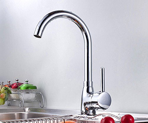 Grifo de latón para fregadero de cocina con caño alto giratorio LWX 4