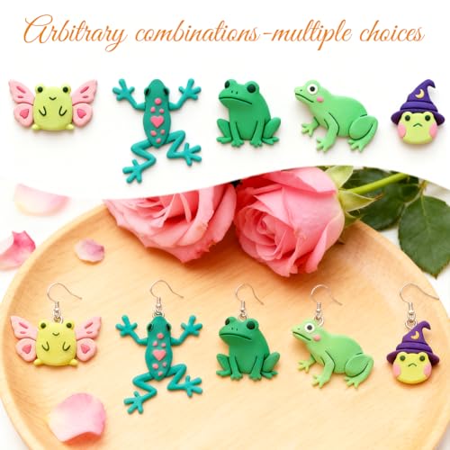 Image of ORIGACH 17 Pcs Frog Polymer Clay Cutters for Earrings Muti-Shapes Geometric Clay Cutters with Box for Jewelry Making, DIY, 0.7-1.8x0.6-1.9Inch