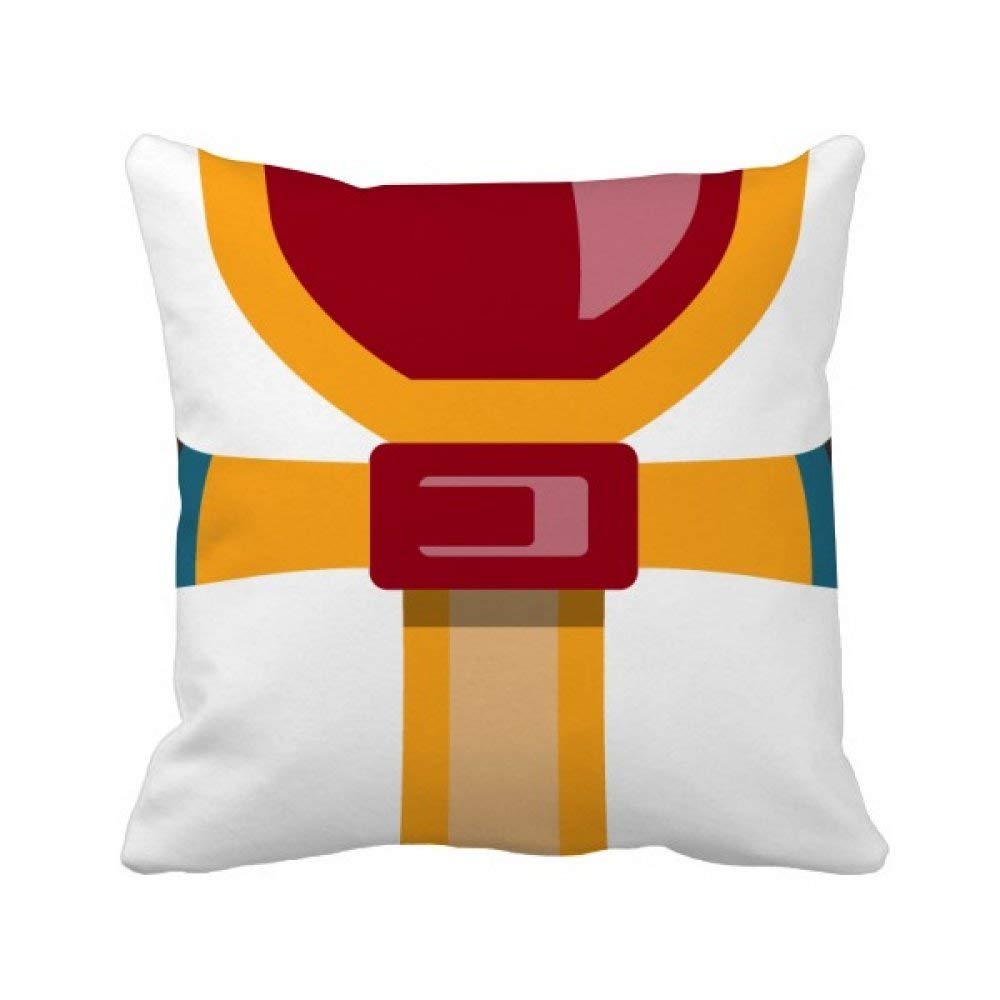 Housse de coussin motif sceptre rouge jaune bleu pour dynamiser votre canapé
