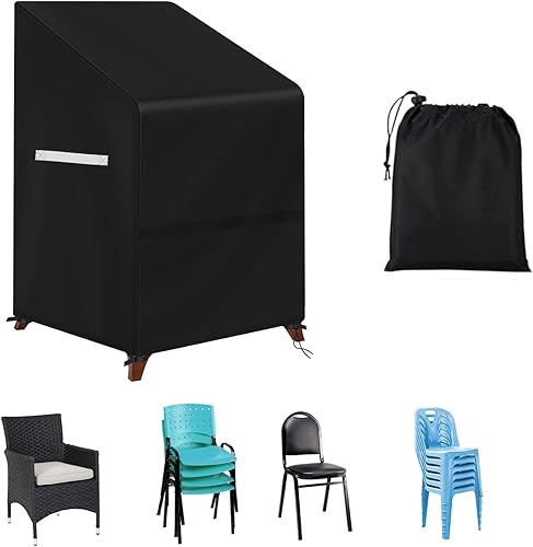 Fundas apilables para muebles para sillas de patio al aire libre, fundas impermeables para sillas de exterior, fundas de muebles de patio de césped