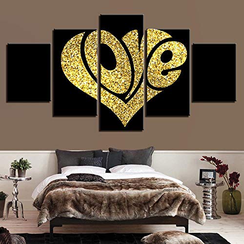Art mural pour salon design moderne avec impression toile amour simple - 5