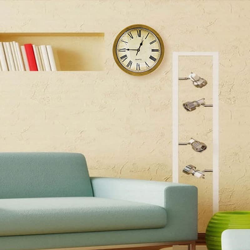 Reloj de pared vintage con compartimento oculto y diseño retro miniatura 3