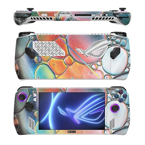 Image of MightySkins Glossy Glitter Skin Compatible with Asus ROG Ally - Rainbow Bubbles | Protective, Durable High-Gloss Glitter Finish | Easy to Apply