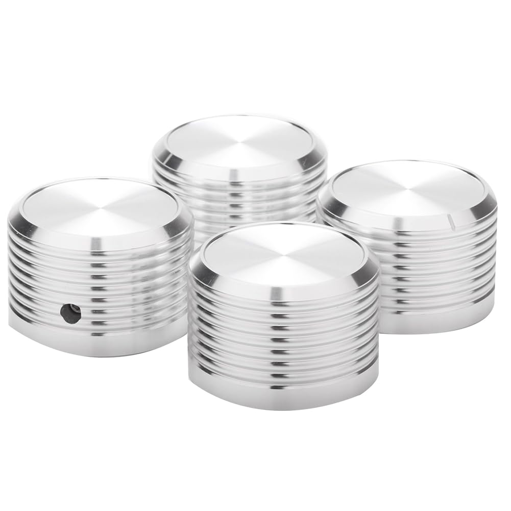 Ehwisbe 4Pcs 38X25mm Solid Aluminum Guitar Amp Amplifier Knob Amplifier Radio Player Potentiometer Volume Knob