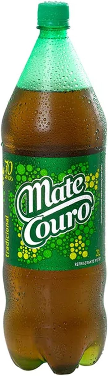 Guaraná Mate Couro Flavoured Soft Drink 11.84fl | Mate Couro Refrigerante 350ml | Pack 2