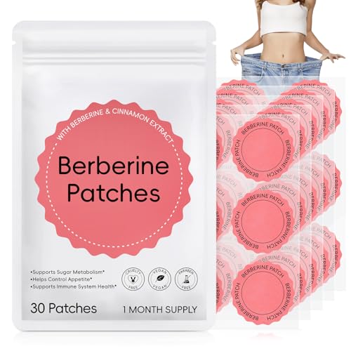 Berberine Patches Berberine Support Patches with Berberines & Cinnamon Extract Vegan Helps Support Metabolism & Energy Levels (1 Pack)