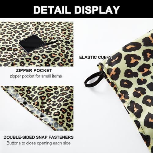 POWINSUN modischer Regenponcho mit Kapuze, wasserdichte Regenjacke mit Tasche für Damen, Herren, Erwachsene, Muster, Einheitsgröße